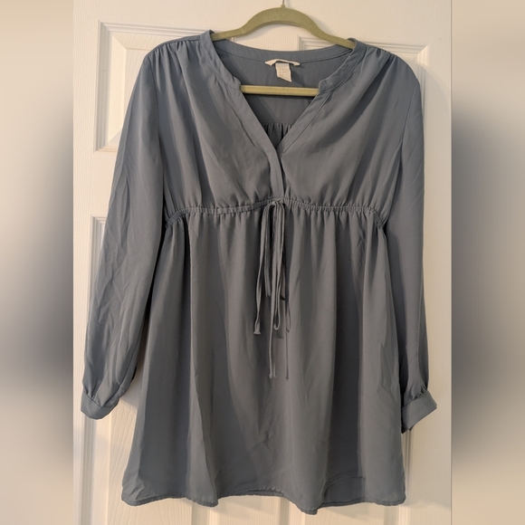 H&M Tops - H&M Women's Slate Blue Maternity Blouse